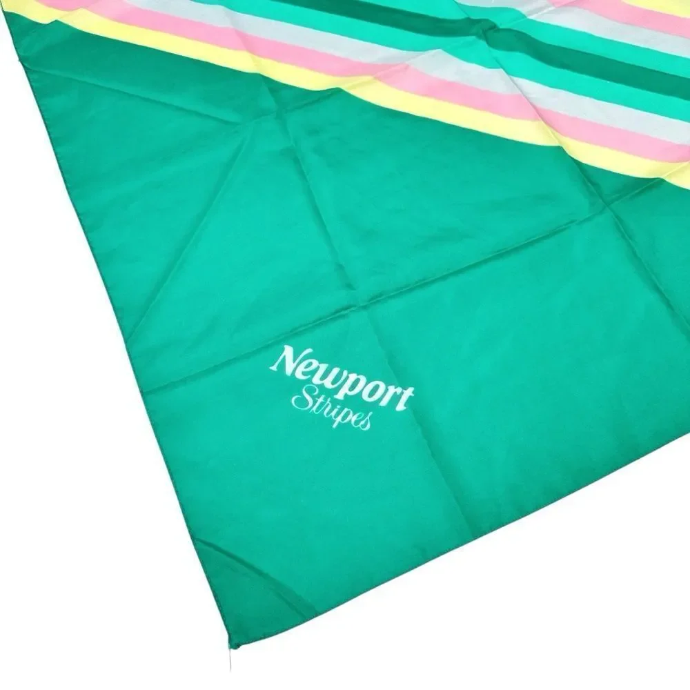 Vintage 80s Newport Stripes Cigarette Scarf Wrap Pastel